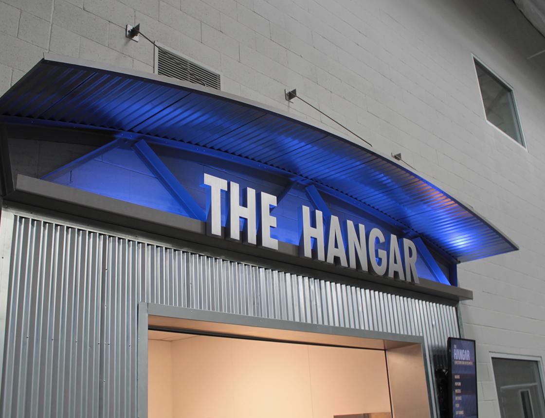 the hangar